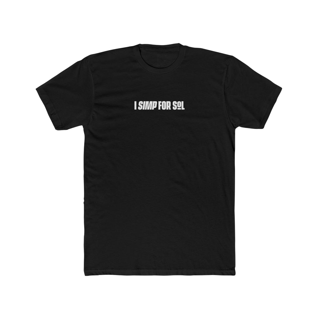 I Simp For Sol Plain Black Crew T‑Shirt